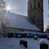 Großfahner Kirche im Schnee Monika Lipprandt